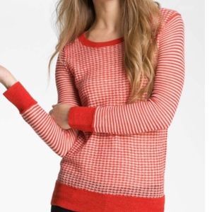 Joie Aimee Diamond Sweater Lightweight Alpaca Knit